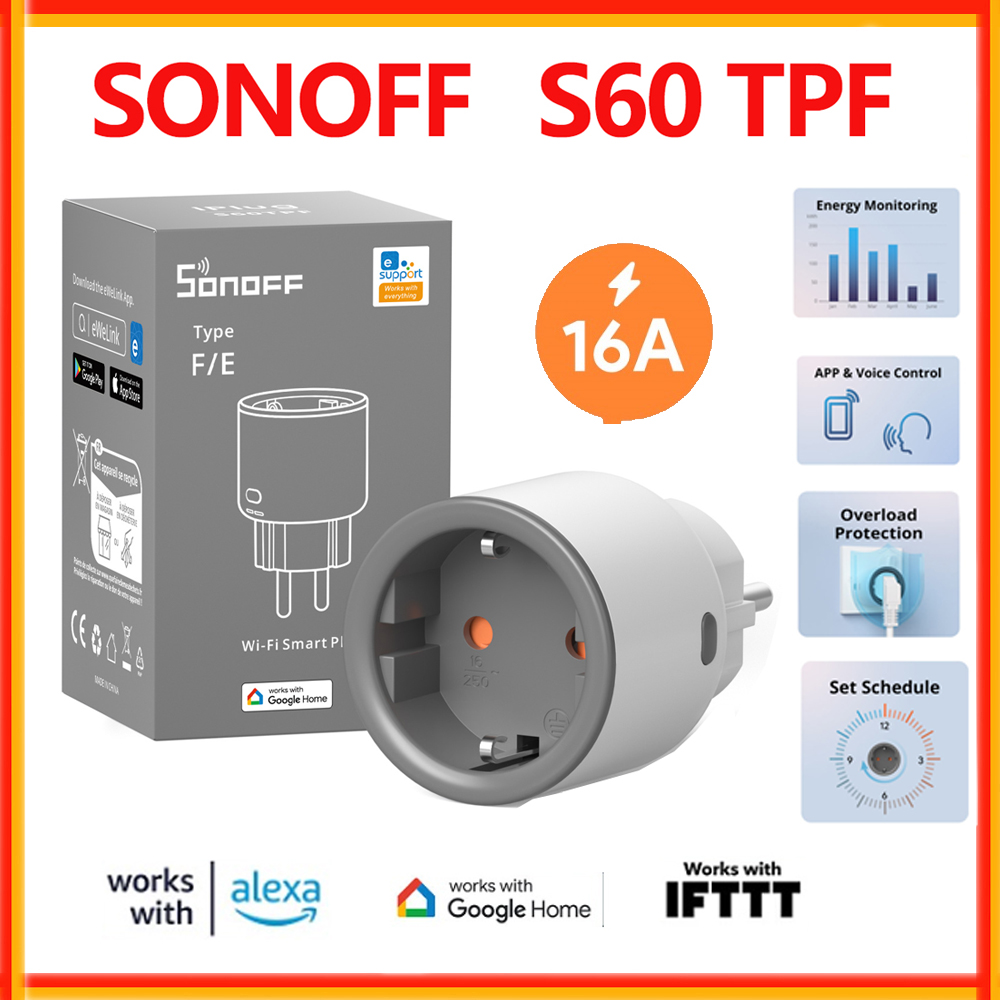 Sonoff Basic Switch - SONOFF S60 TPF colokan cerdas EU