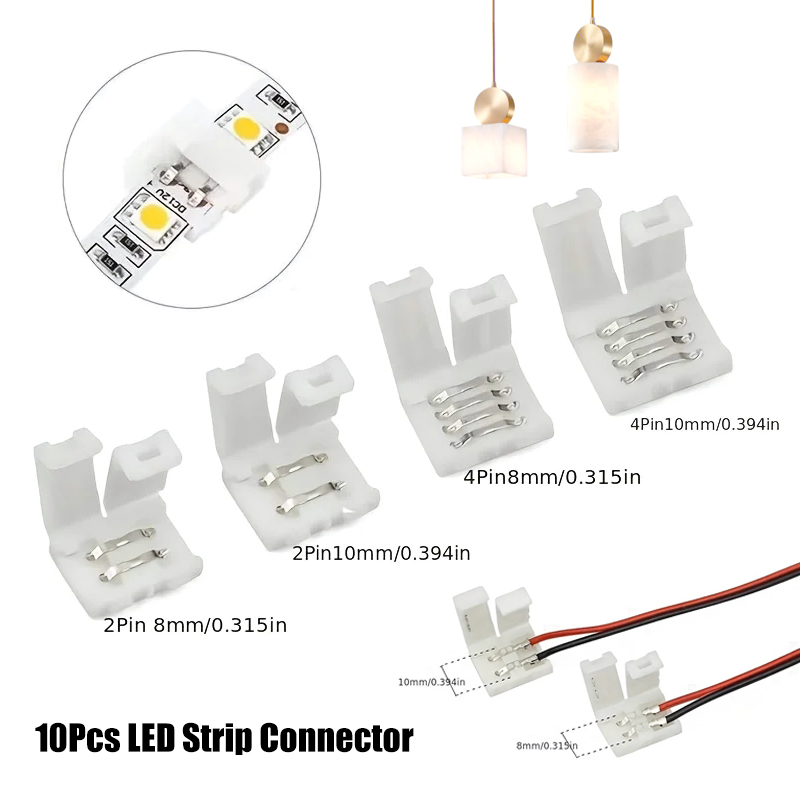 10 Buah Konektor Strip LED 8MM - Rgb Led Matrix 8X8 ulasan dan harga