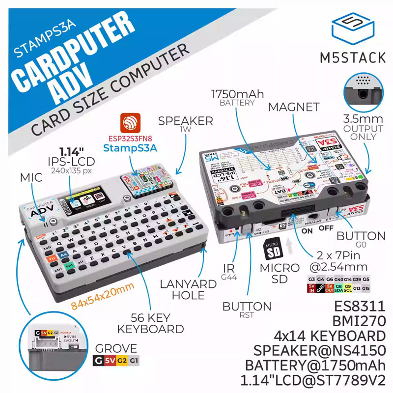 M5Stack Cardputer Adv Komputer - Iot Diy Home Automation ulasan dan harga